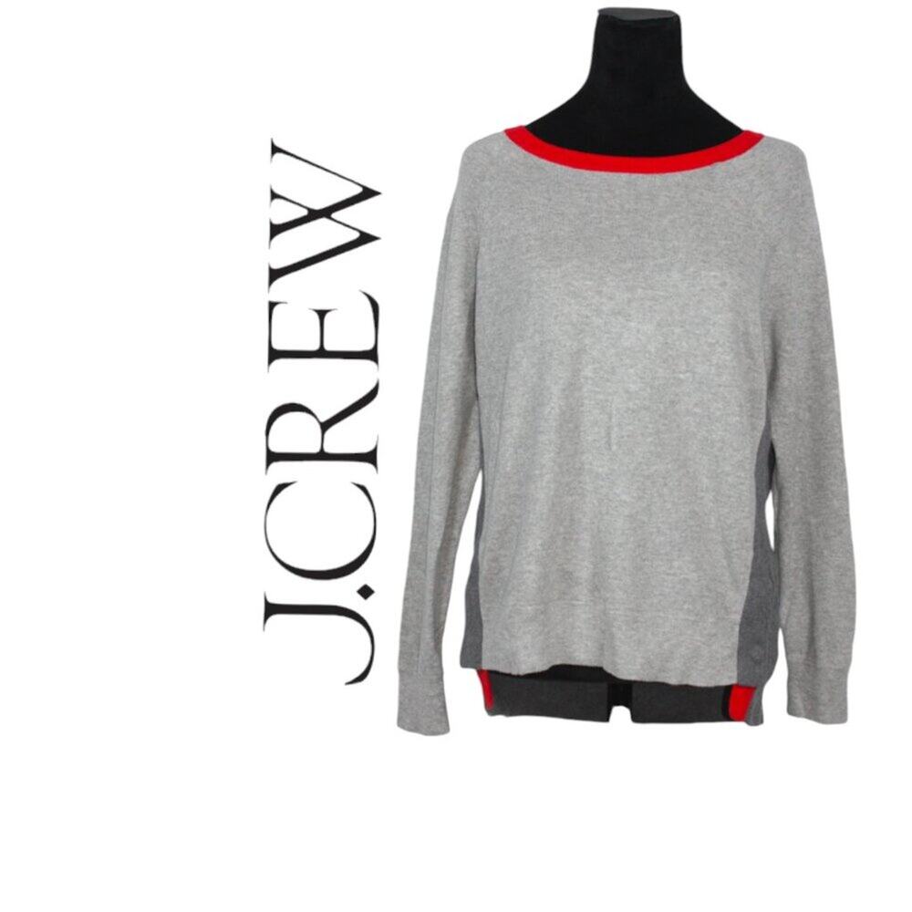 J. Crew Crewneck Grey Ringer Sweater Size Small